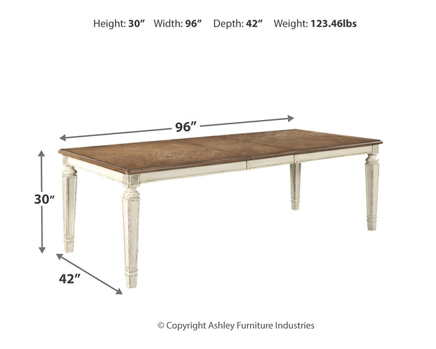 Realyn RECT Dining Room EXT Table