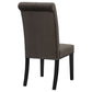 Alana Velvet Upholstered Dining Side Chair Brown (Set of 2)