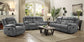 Higgins 3-piece Upholstered Motion Reclining Sofa Set Grey