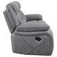 Higgins 3-piece Upholstered Motion Reclining Sofa Set Grey