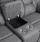 Higgins 3-piece Upholstered Motion Reclining Sofa Set Grey