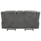 Conrad Upholstered Padded Arm Glider Loveseat Grey