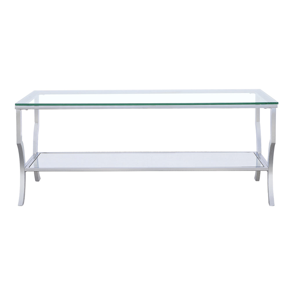 Saide Rectangular Glass Top Coffee Table Chrome