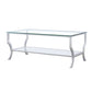 Saide Rectangular Glass Top Coffee Table Chrome