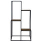 Rito 4-tier Multi-Display Shelf Rustic Brown and Black