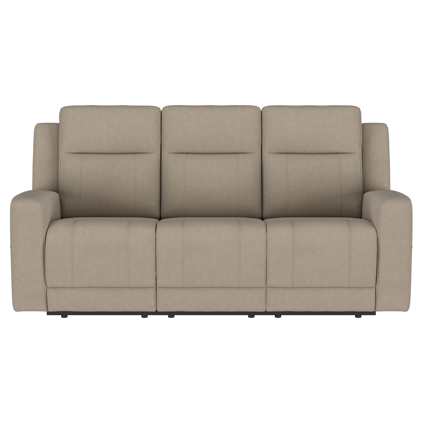 Brentwood 3-piece Upholstered Reclining Sofa Set Taupe