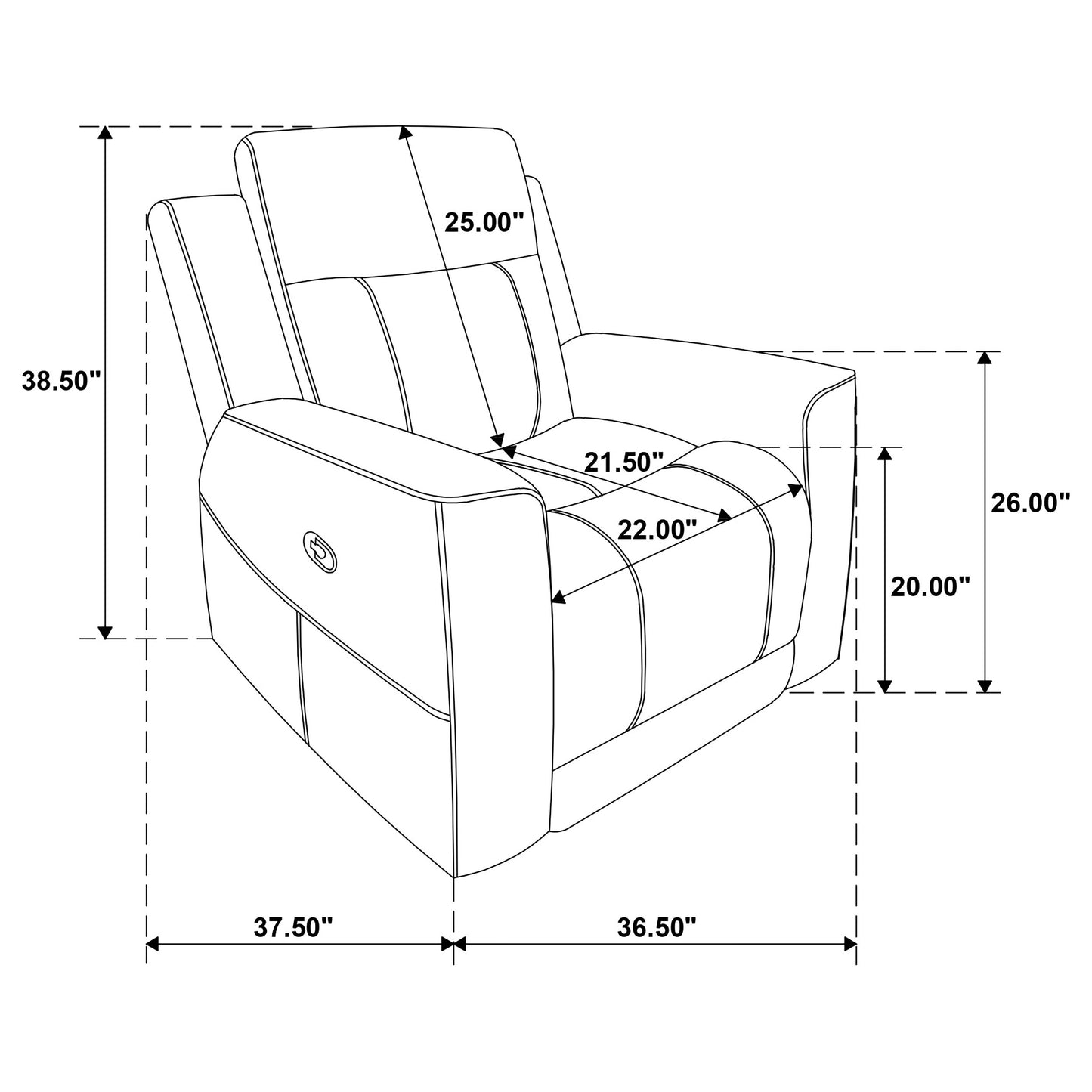 Brentwood 3-piece Upholstered Reclining Sofa Set Charcoal