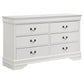 Louis Philippe 5-piece Twin Bedroom Set White