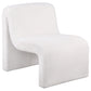 Drayton Upholstered Curved Armless Accent Chair Ivory