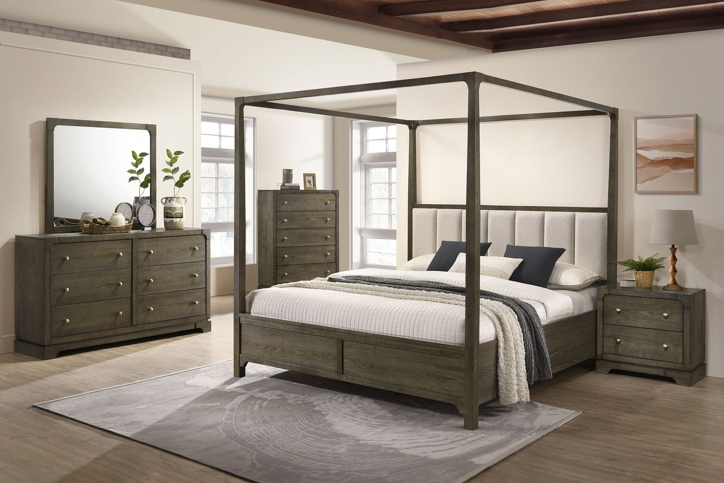 Gran Park 5-piece Eastern King Bedroom Set Dark Cocoa