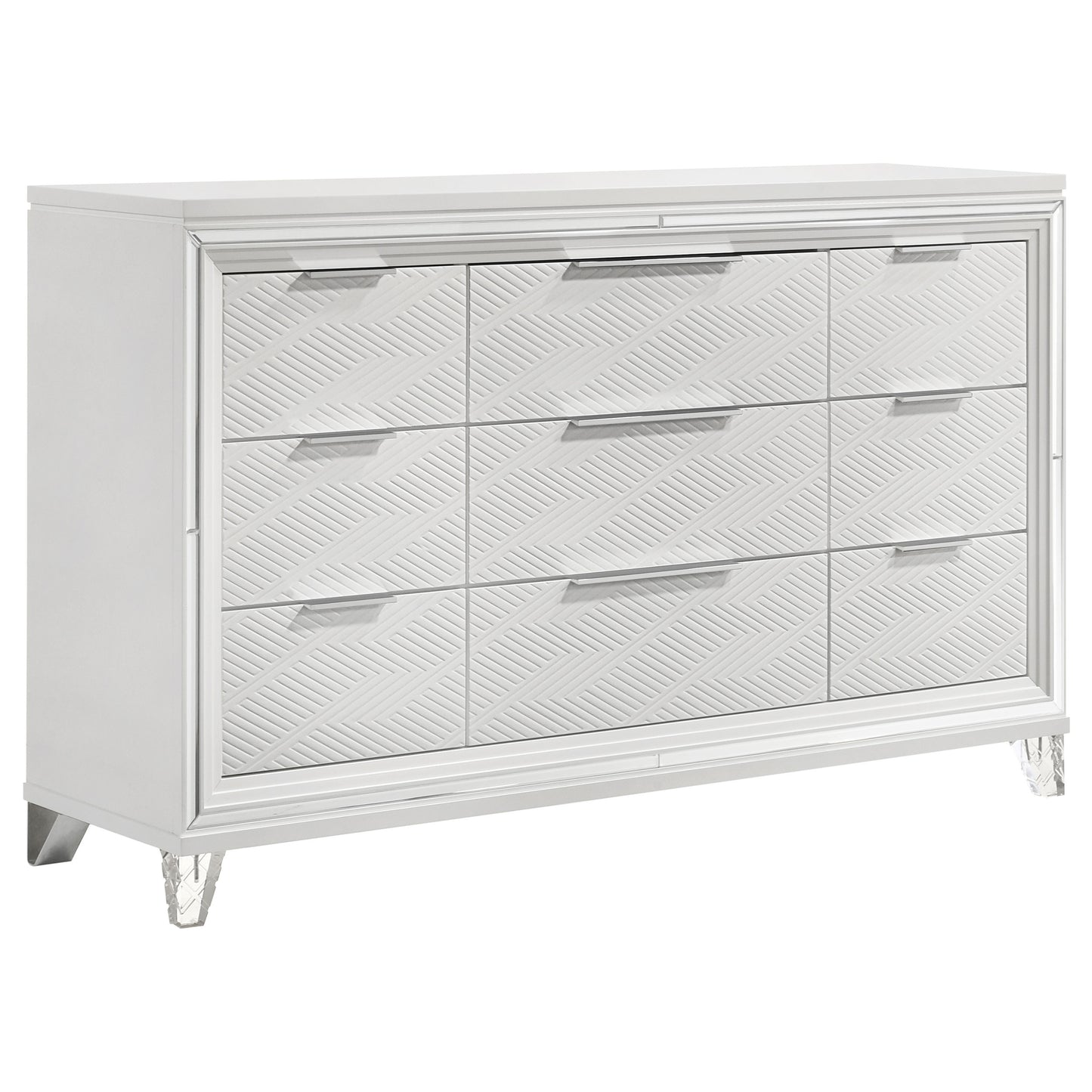 Marmore 9-drawer Dresser Cabinet White