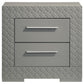 Ives 2-drawer Nightstand Bedside Table Grey High Gloss