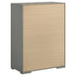 Ives 5-drawer Bedroom Chest of Drawers Grey High Gloss