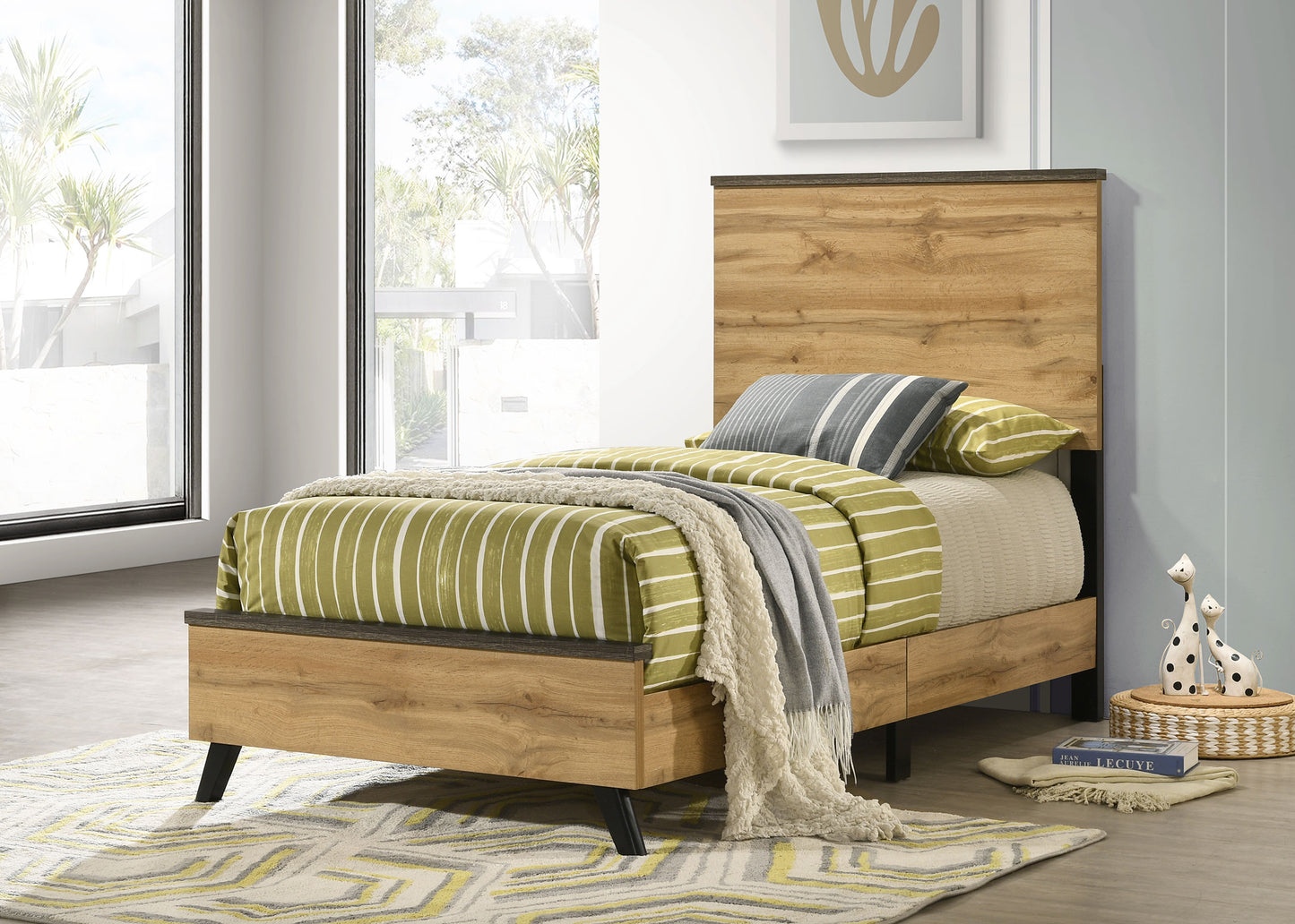 Kaywood 51-inch Twin Panel Bed Natural Pine