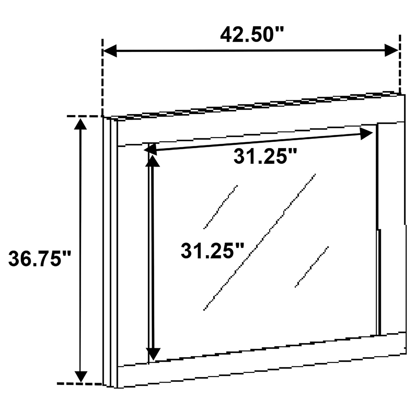 Fenwick Dresser Mirror Grey Oak