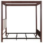 Zimmerlee 89-inch Metal Queen Canopy Bed Rust Brown