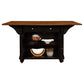 Slater 2-drawer Drop Leaf Kitchen Island Table Black