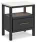 Cadmori Queen Upholstered Bed with Mirrored Dresser, Chest and Nightstand