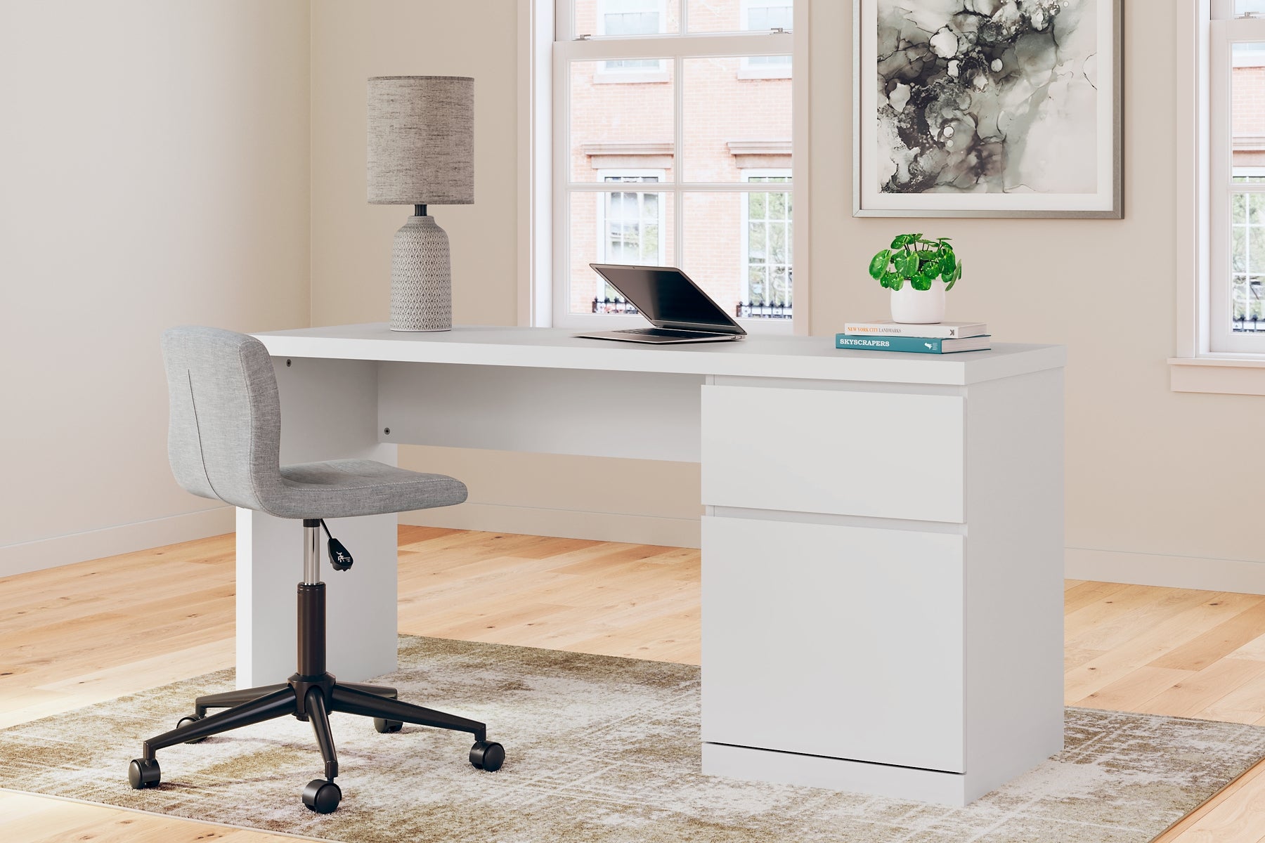 Selena 3-drawer Computer Desk Storage Cream White - Coaster