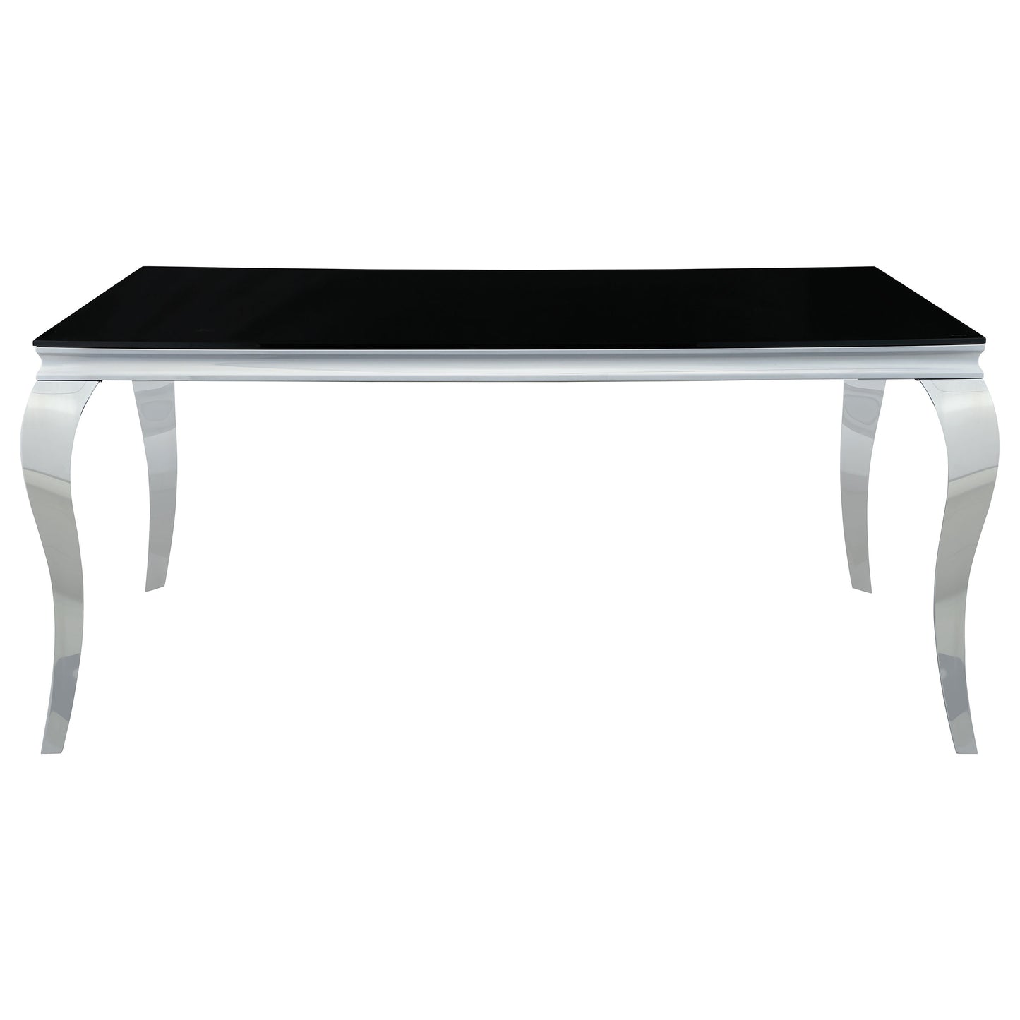 Carone Rectangular 61-inch Glass Top Dining Table Black