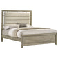 Giselle Wood California King Panel Bed Rustic Beige