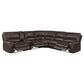 Brunson 3-piece Upholstered Reclining Sectional Sofa Brown