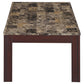 Rhodes 3-piece Faux Marble Top Coffee Table Set Brown