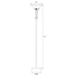 Archie 71-inch Frosted Torchiere Floor Lamp Brushed Steel