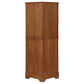 Coreosis 4-door Wood Corner Curio Cabinet Golden Brown